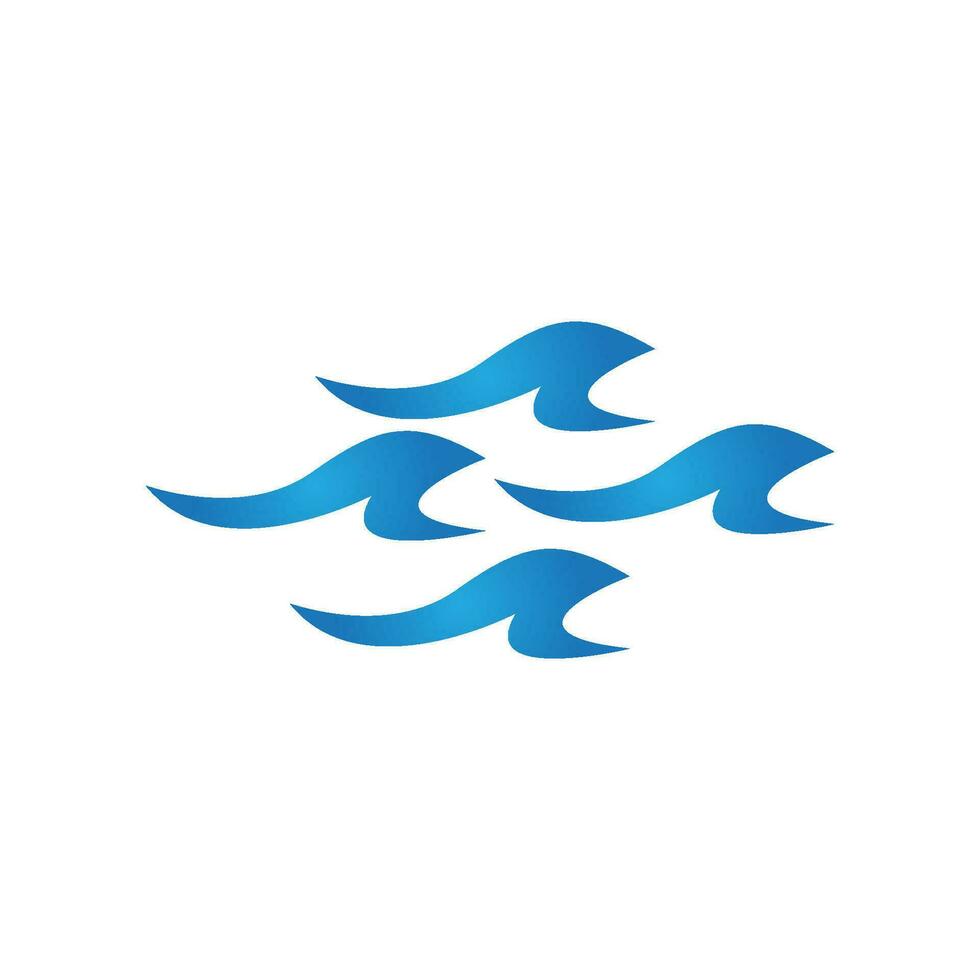 Splash water wave beach logo and symbol vector