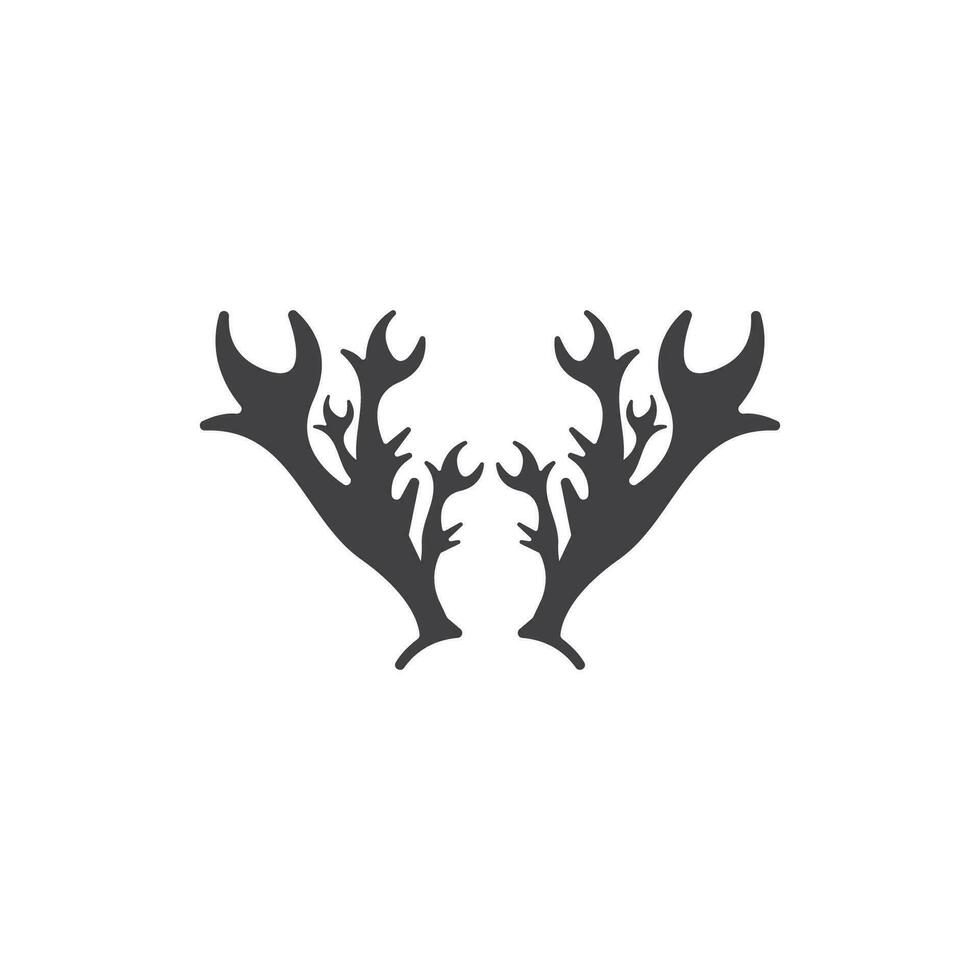 ciervo cornamenta logo modelo ilustración diseño vector