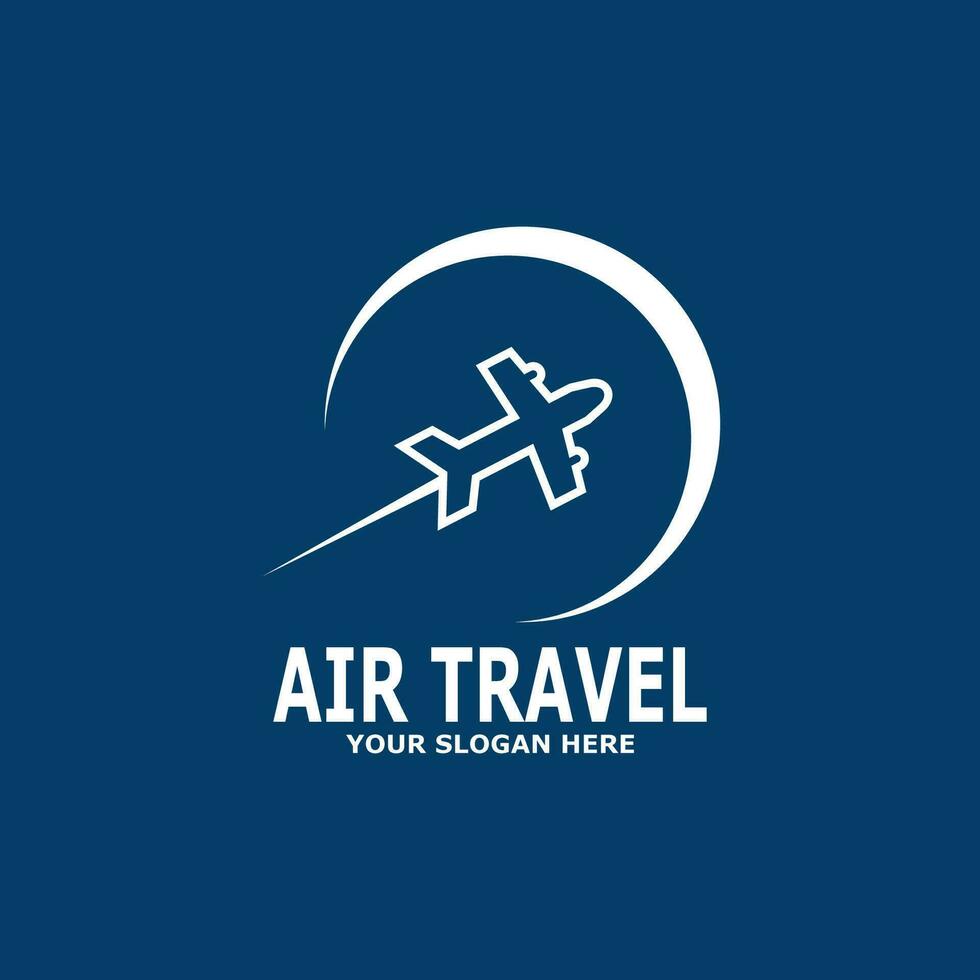 Blue Air Travel Agency Travel Logo Template vector