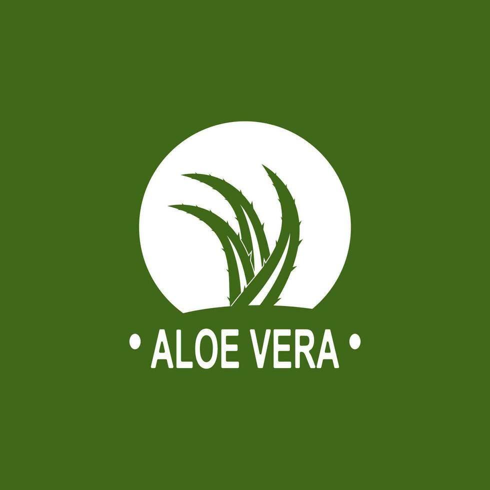 Aloe vera logo illustration template design vector