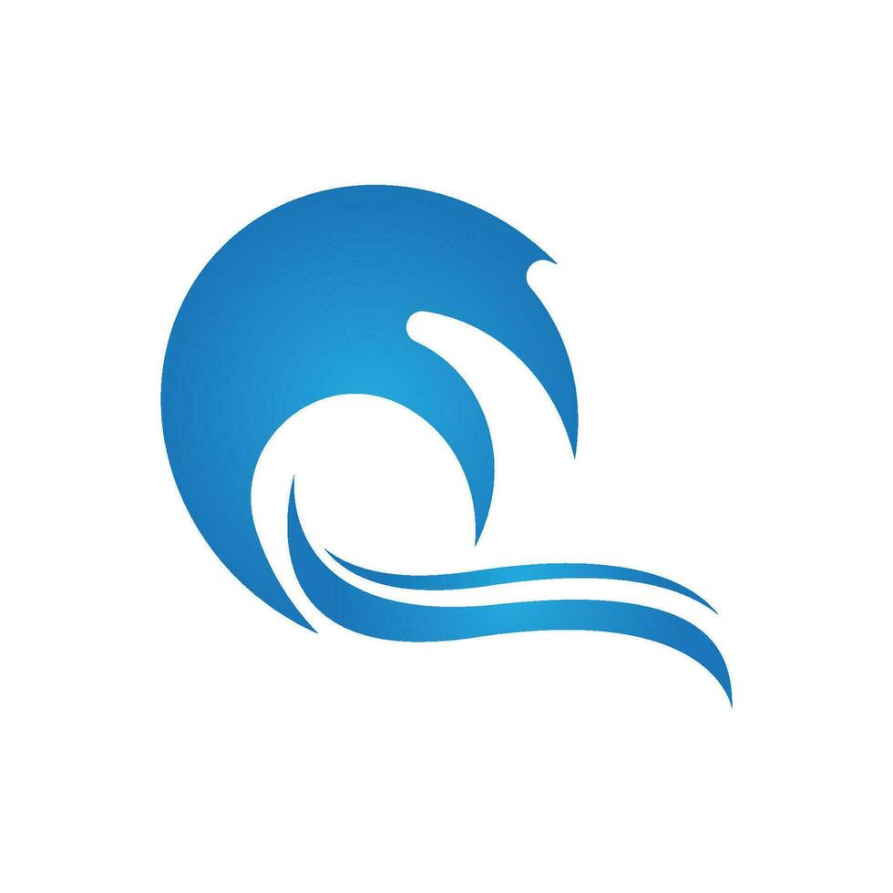 Splash water wave beach logo and symbol vector