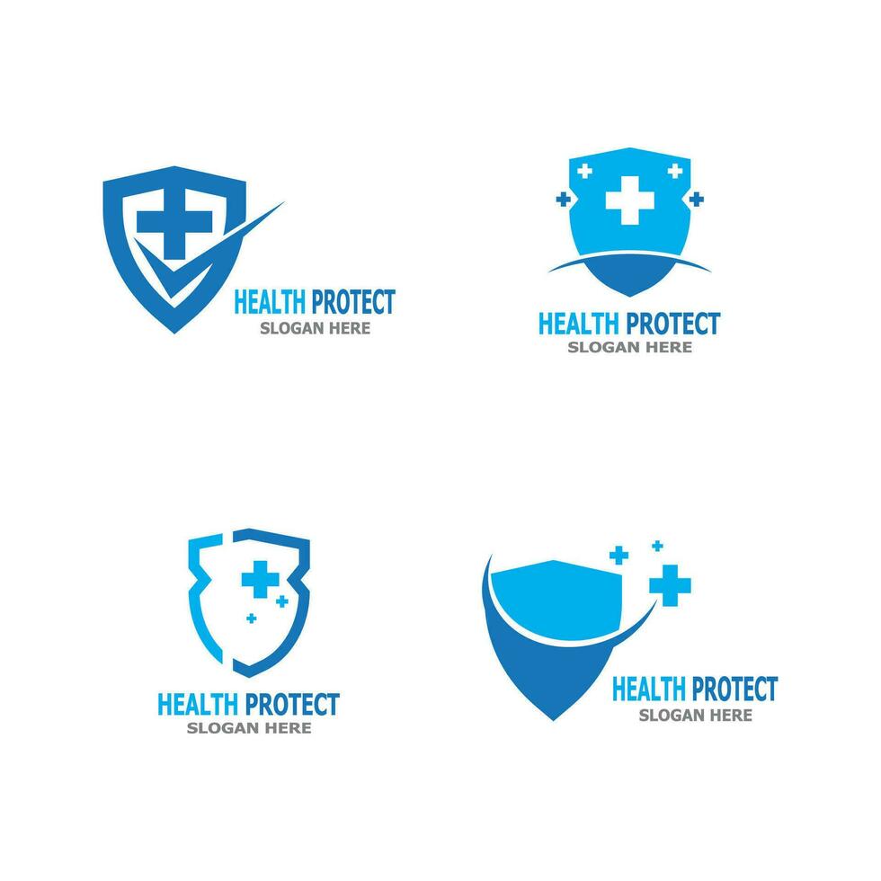 salud cuidado proteger medicina logo vector modelo