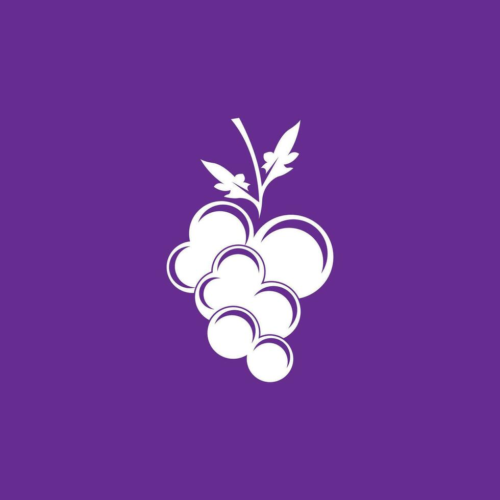 Modern Fruit Grape Logo Template vector