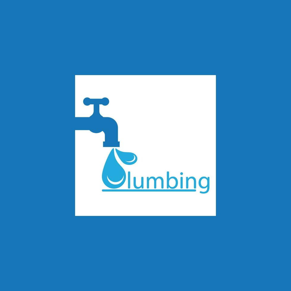 Plumbing service logo vector template illustration