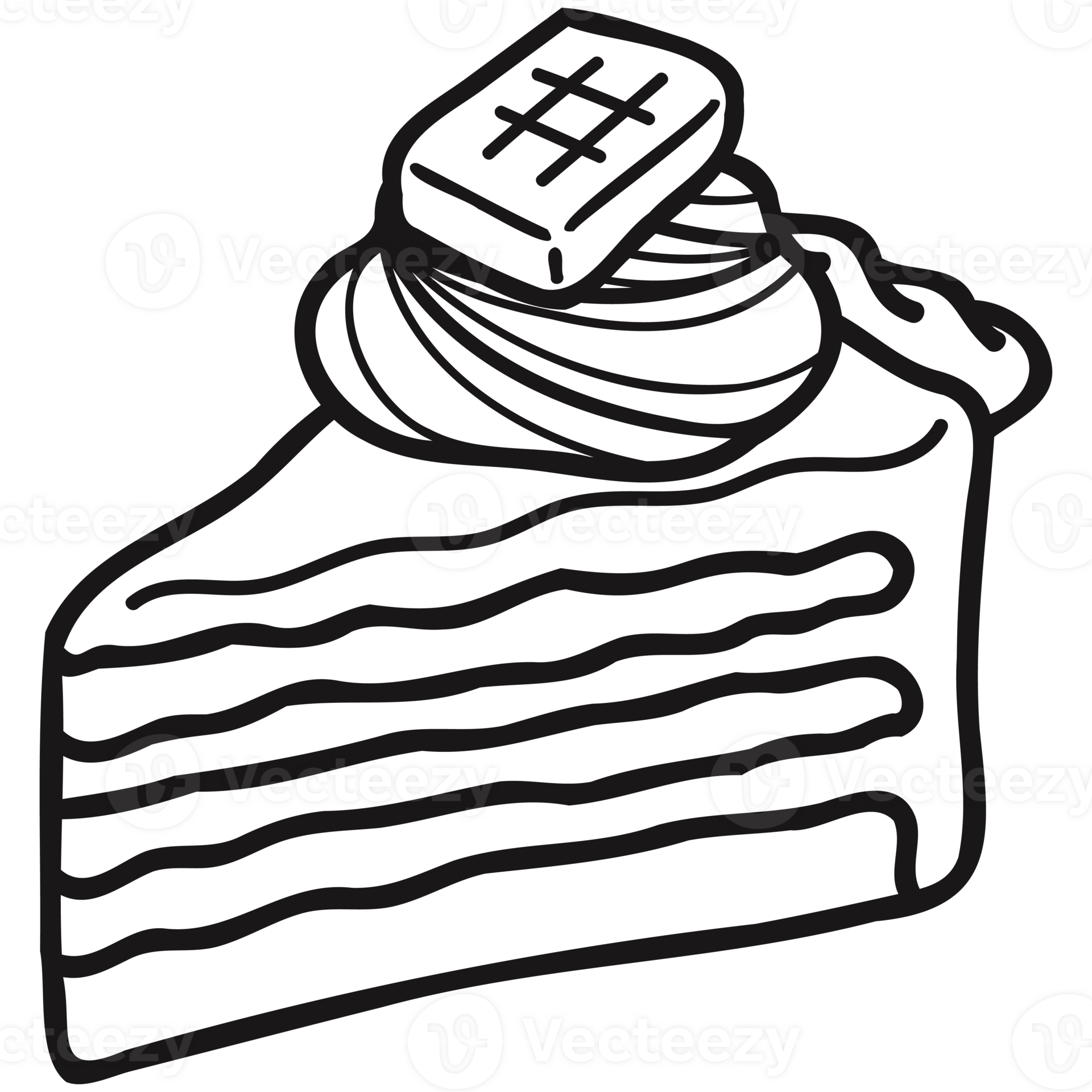 isolate black and white bakery cake design 25276782 PNG