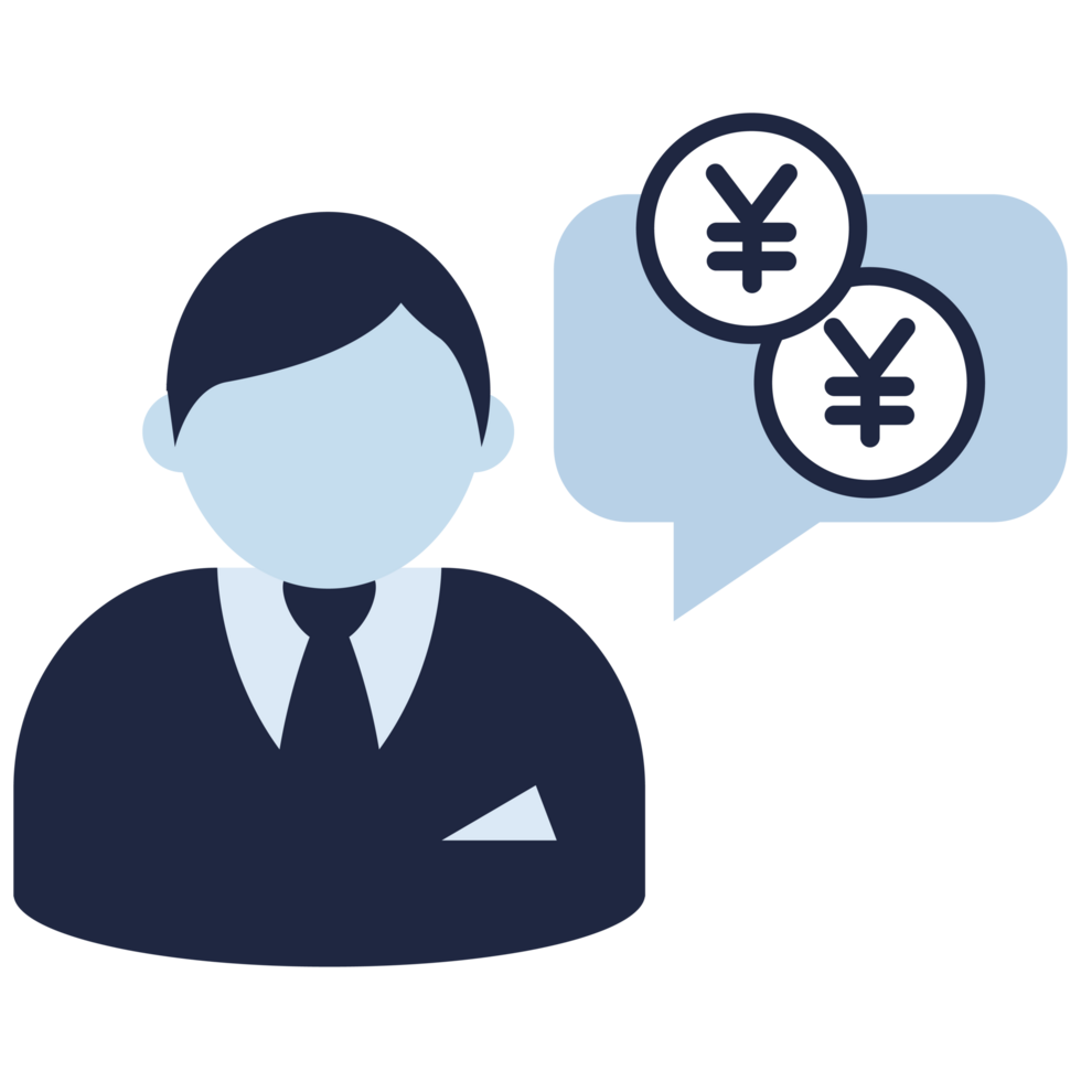 finance call center flat icon yen coin japanese money element png