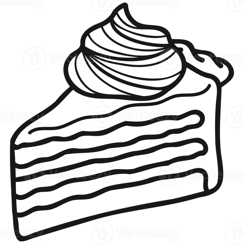 isolate black and white bakery cake png