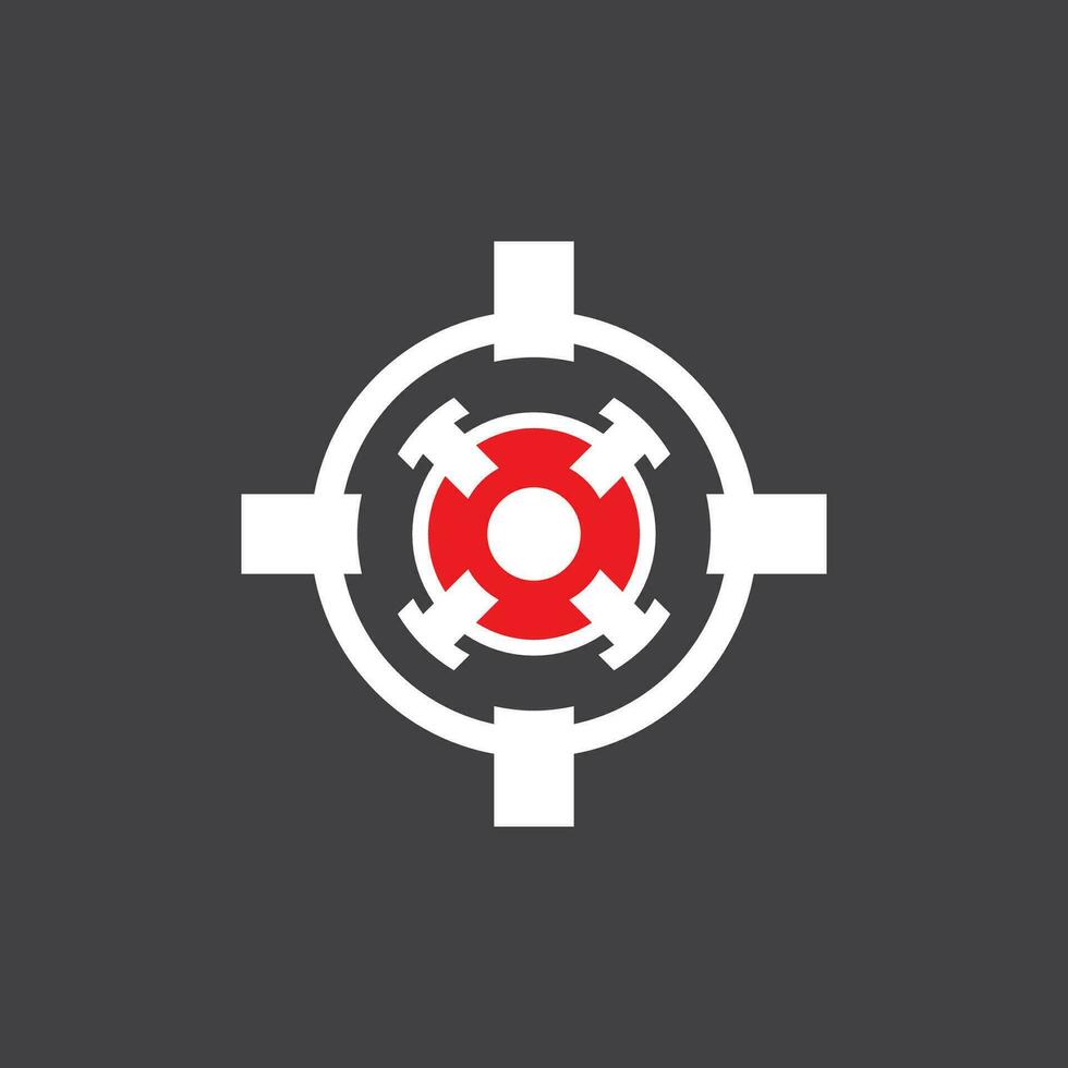 Target icon and symbol vector template