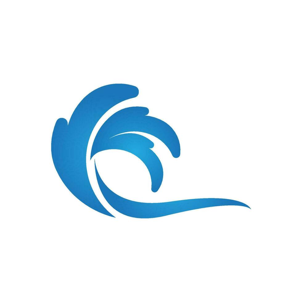 Splash water wave beach logo and symbol vector