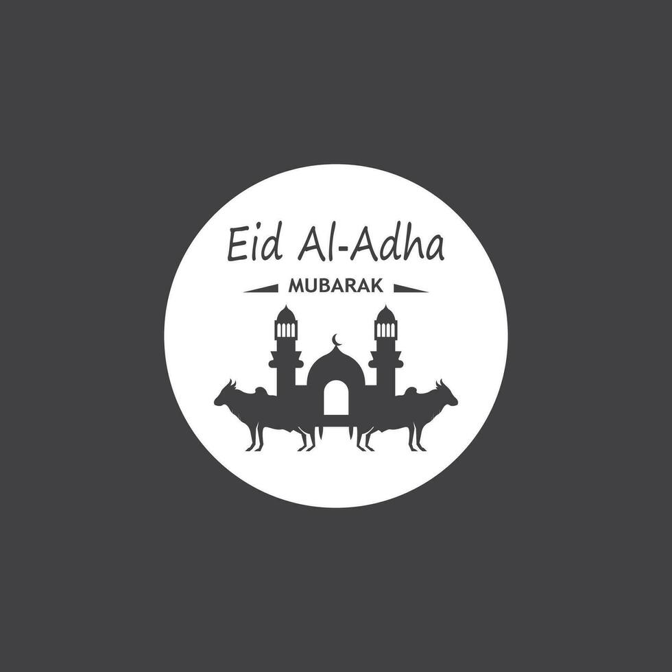 Eid Al Adha Mubarak Logo Vector Illustration