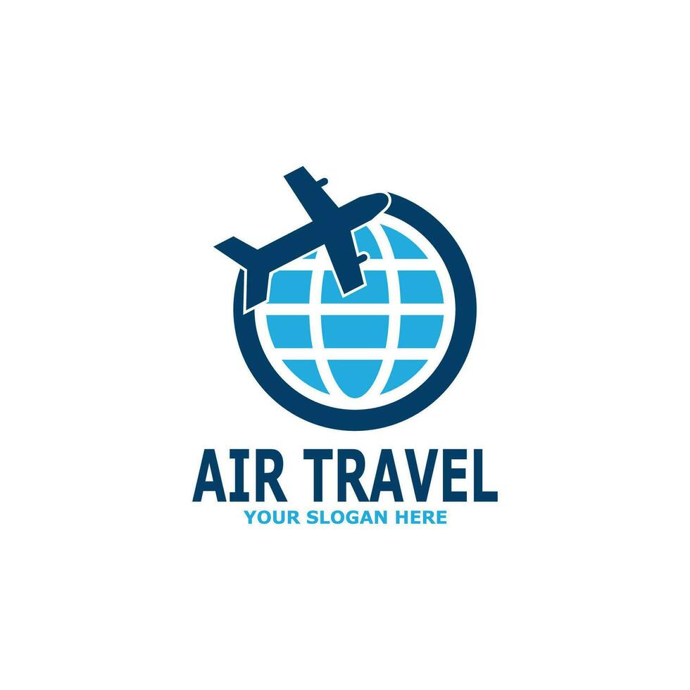 Blue Air Travel Agency Travel Logo Template vector