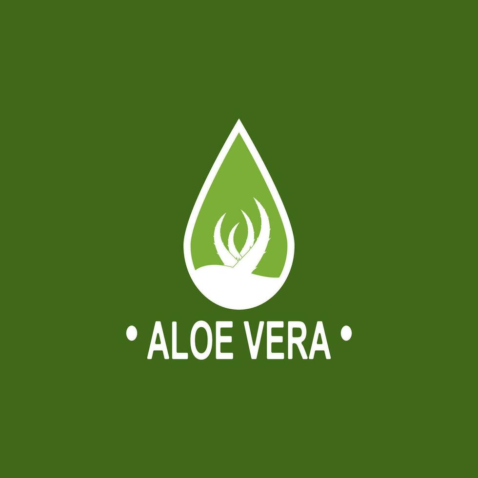 Aloe vera logo illustration template design vector