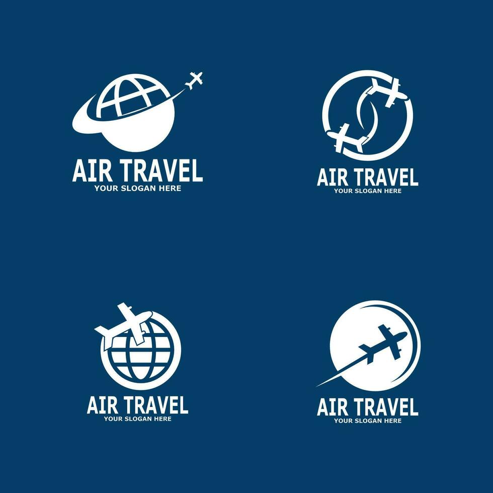 Blue Air Travel Agency Travel Logo Template vector