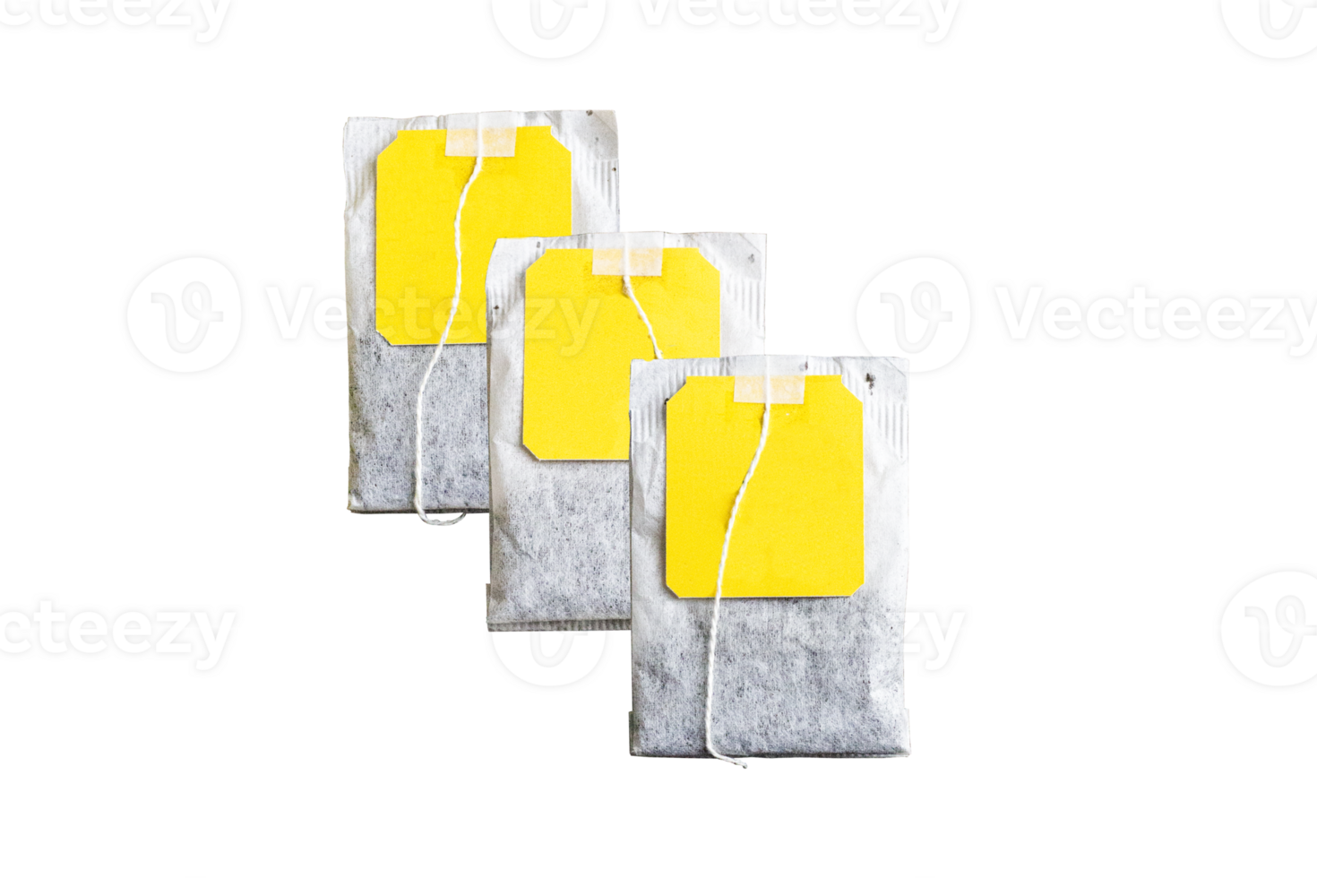 Teabag with yellow label png