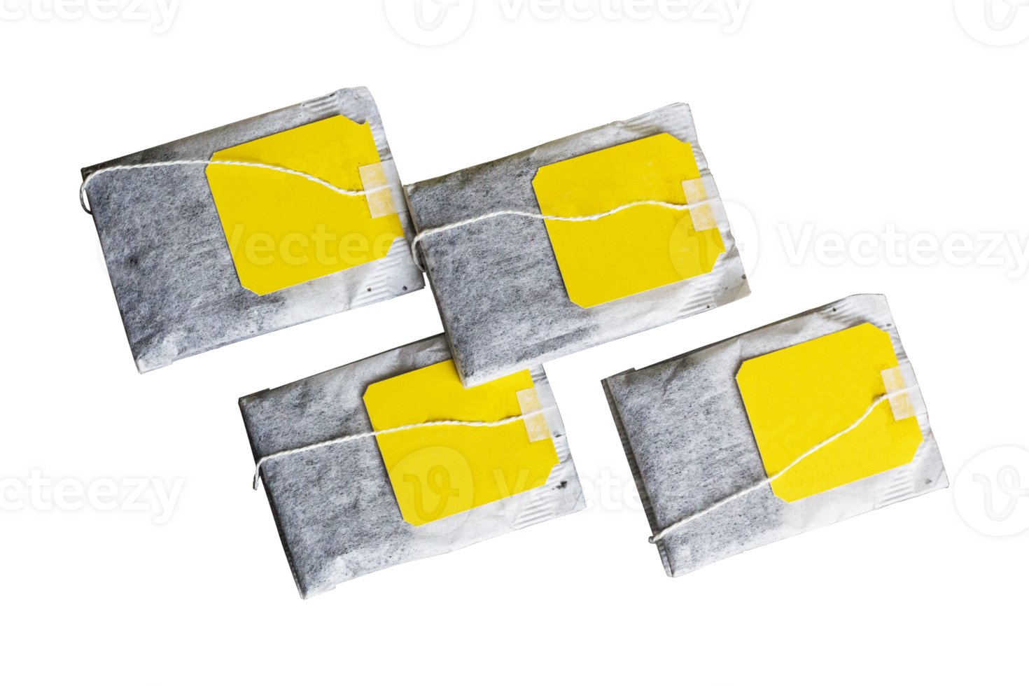 Teabag with yellow label png