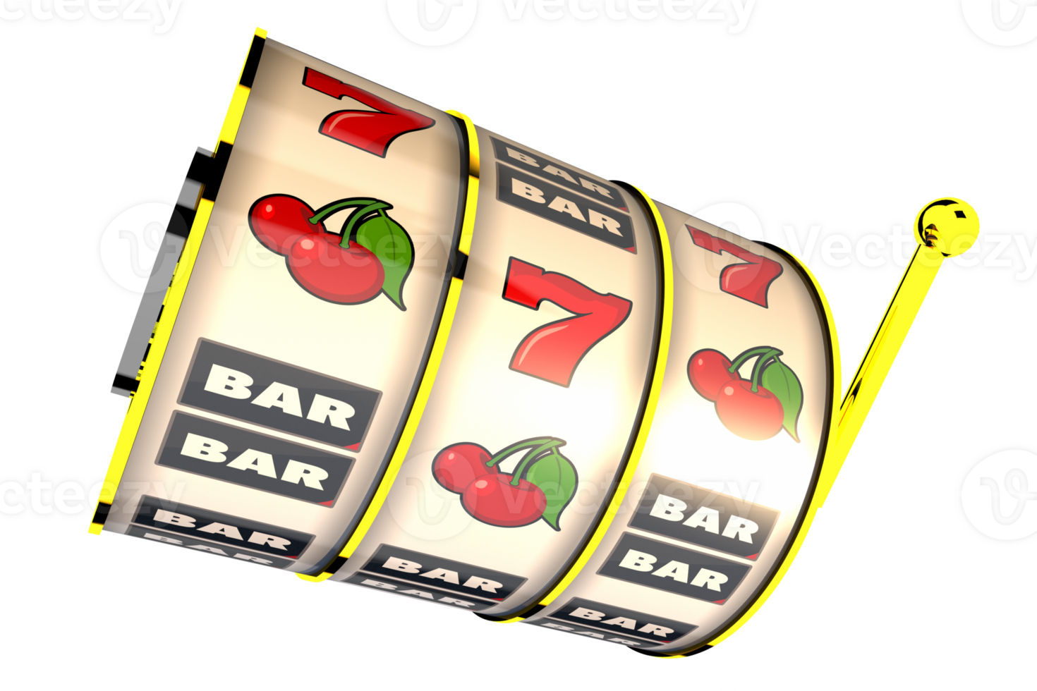 Slot Fruit Machine Drum 3D Illustration png