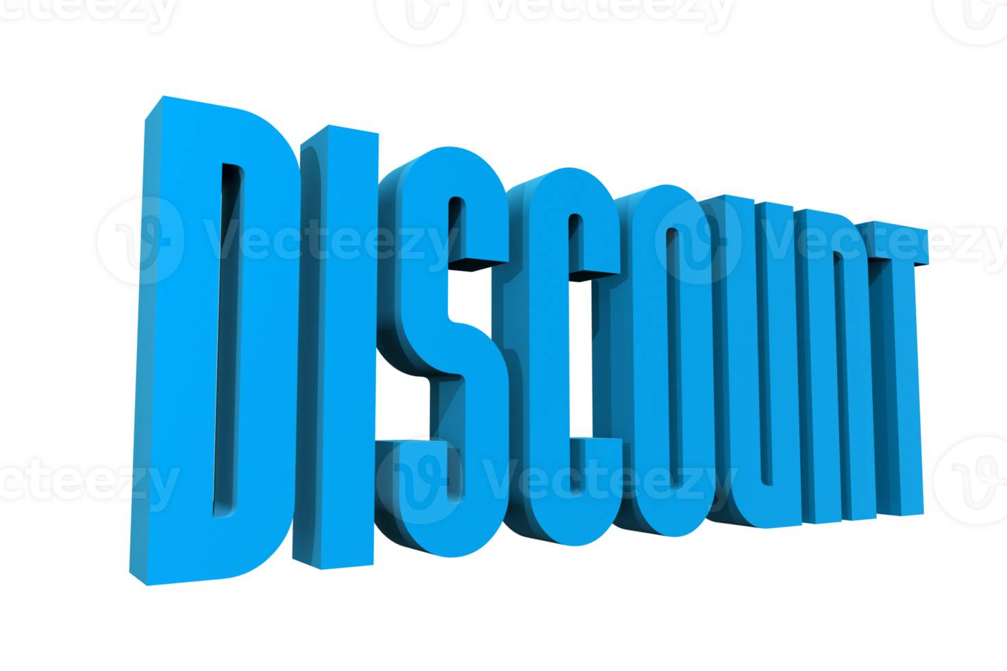 Blue Discount PNG Object