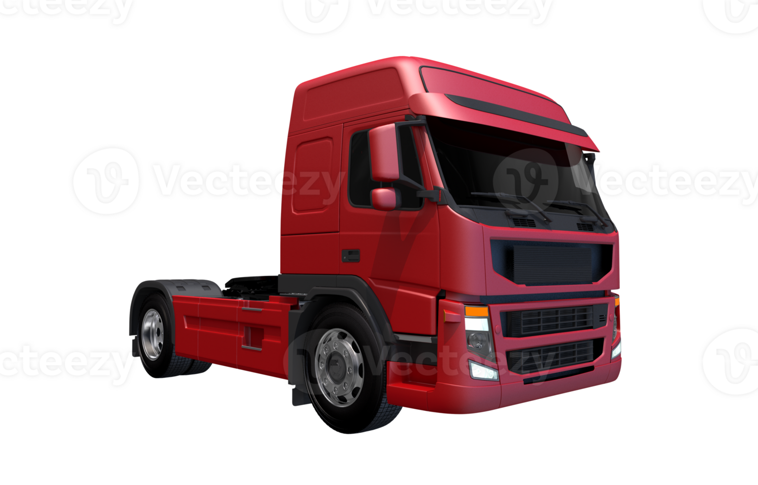 Red Euro Truck Illustration png