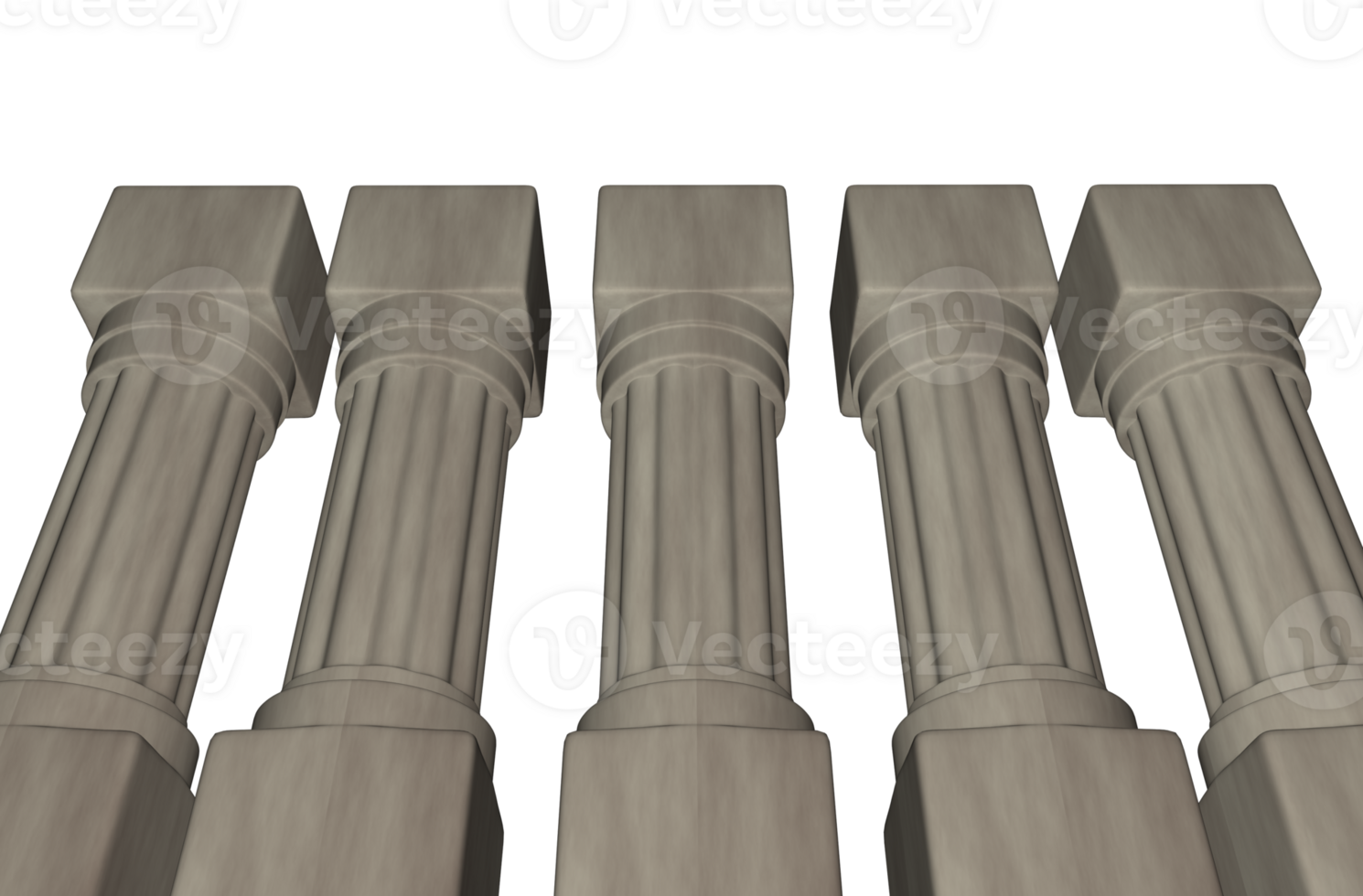 Concrete Columns PNG Object