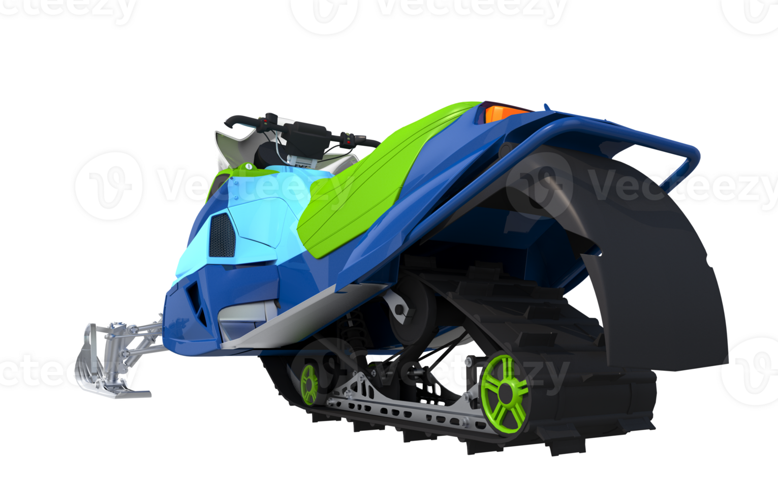 Colorful Snowmobile PNG