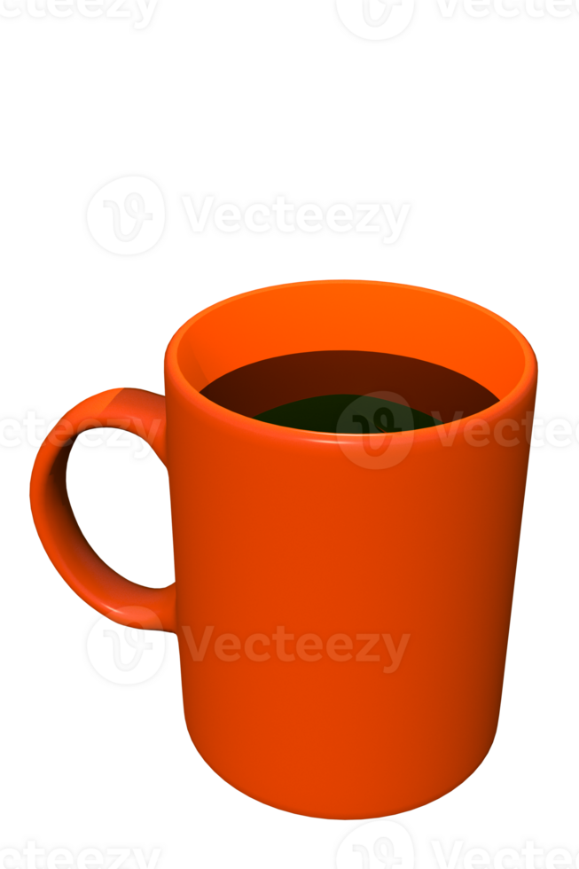 Orange Mug PNG Graphic