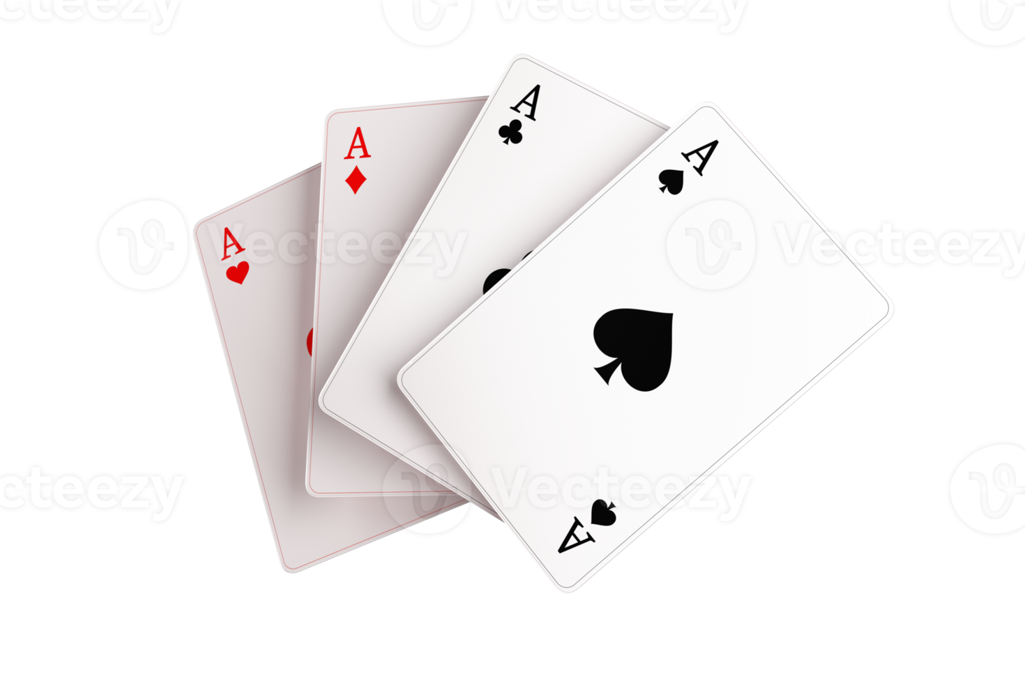 Poker Cards PNG 3D Illustration