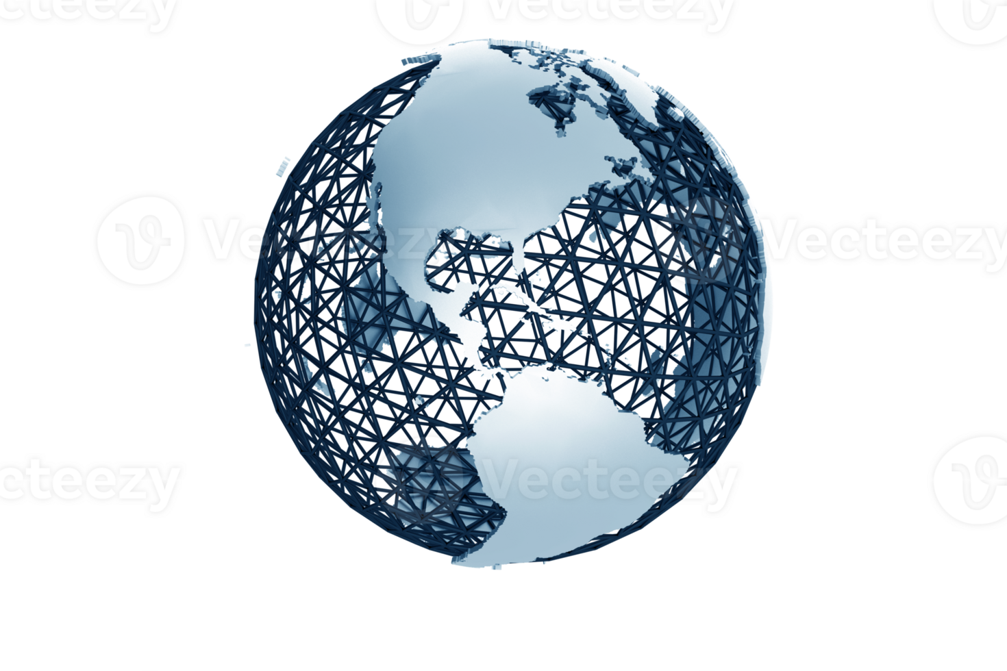 Metal Mesh Globe 3D png