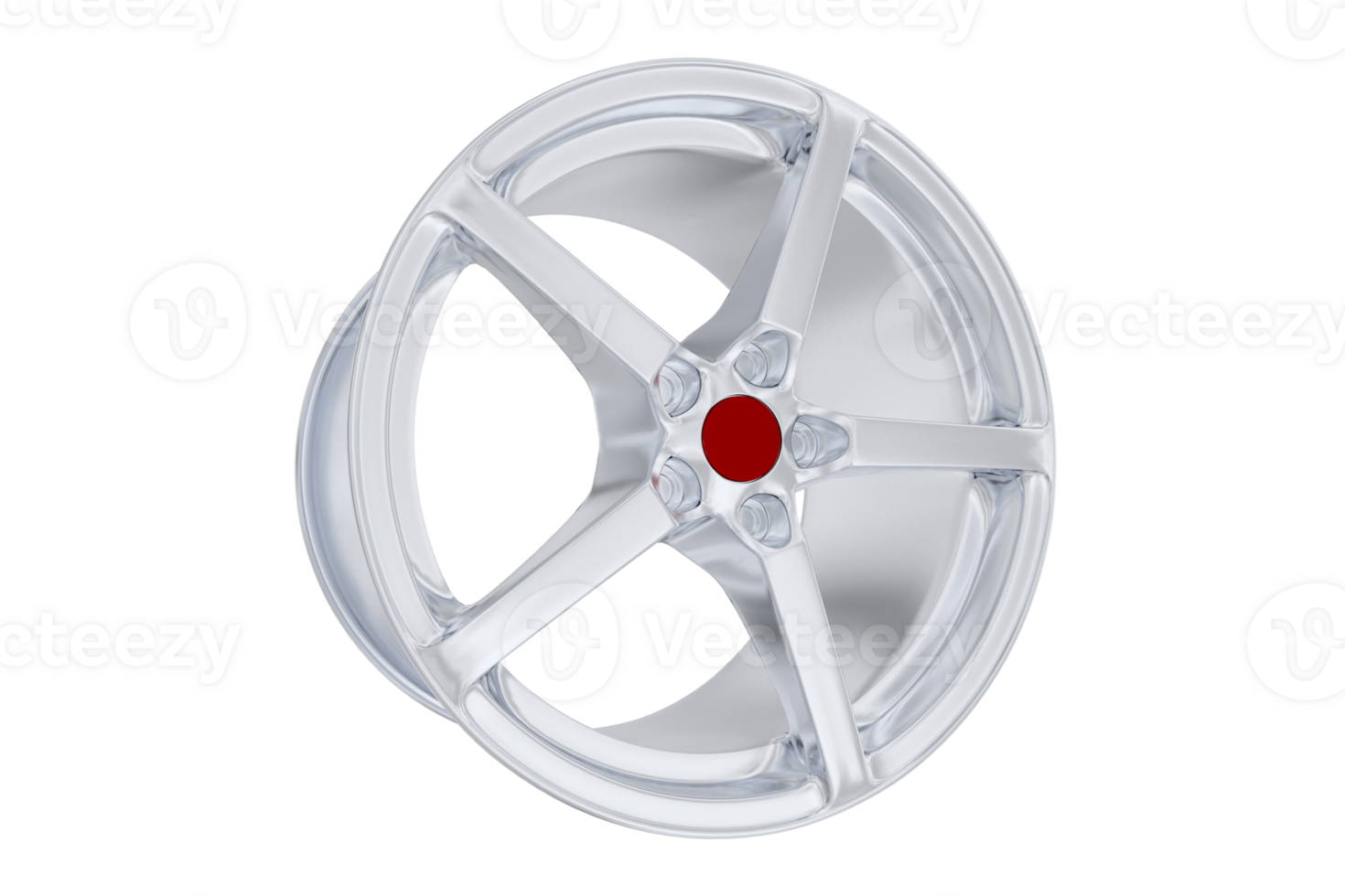 Silver Alloy Wheel PNG Graphic