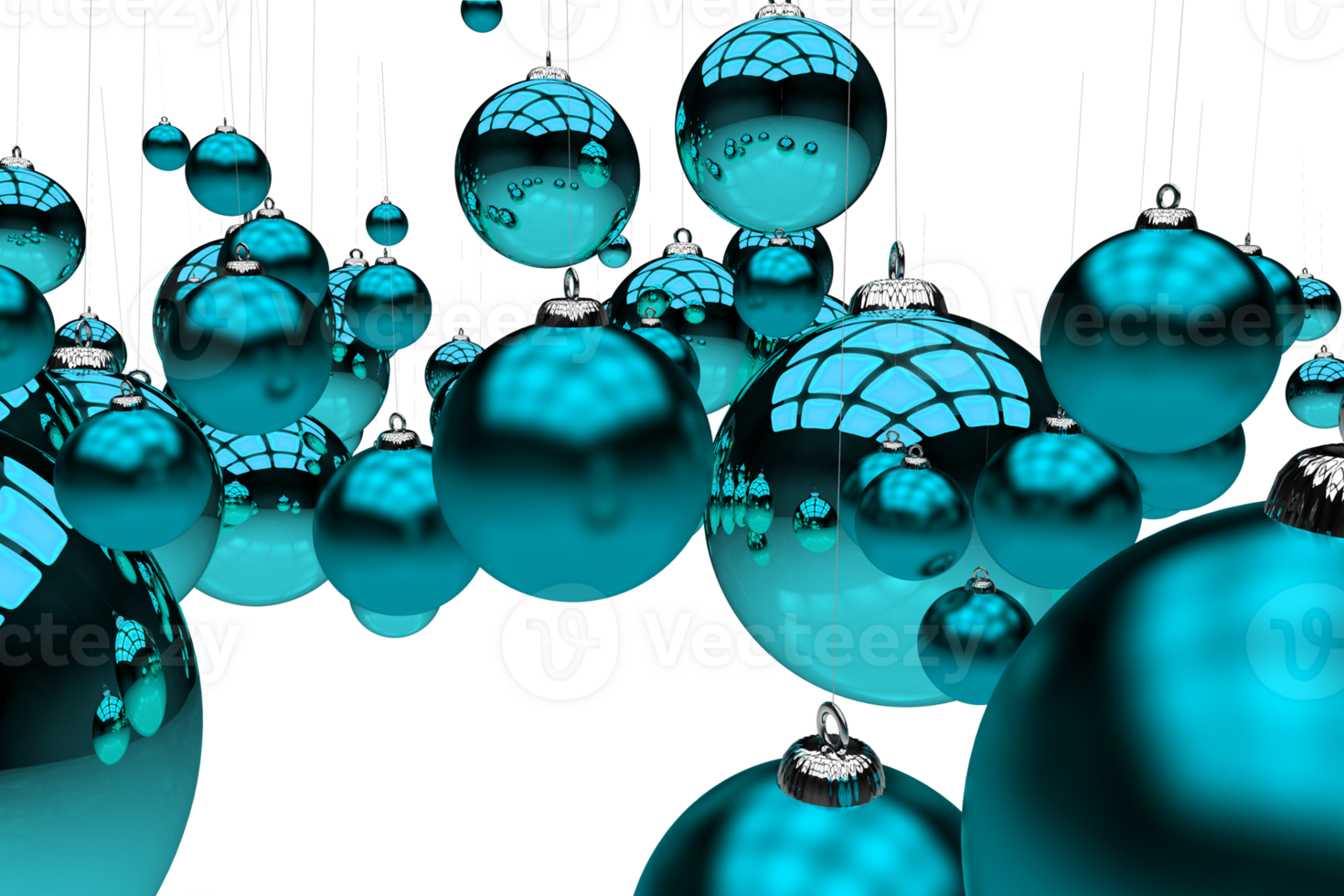 Glassy Blue Ornaments png