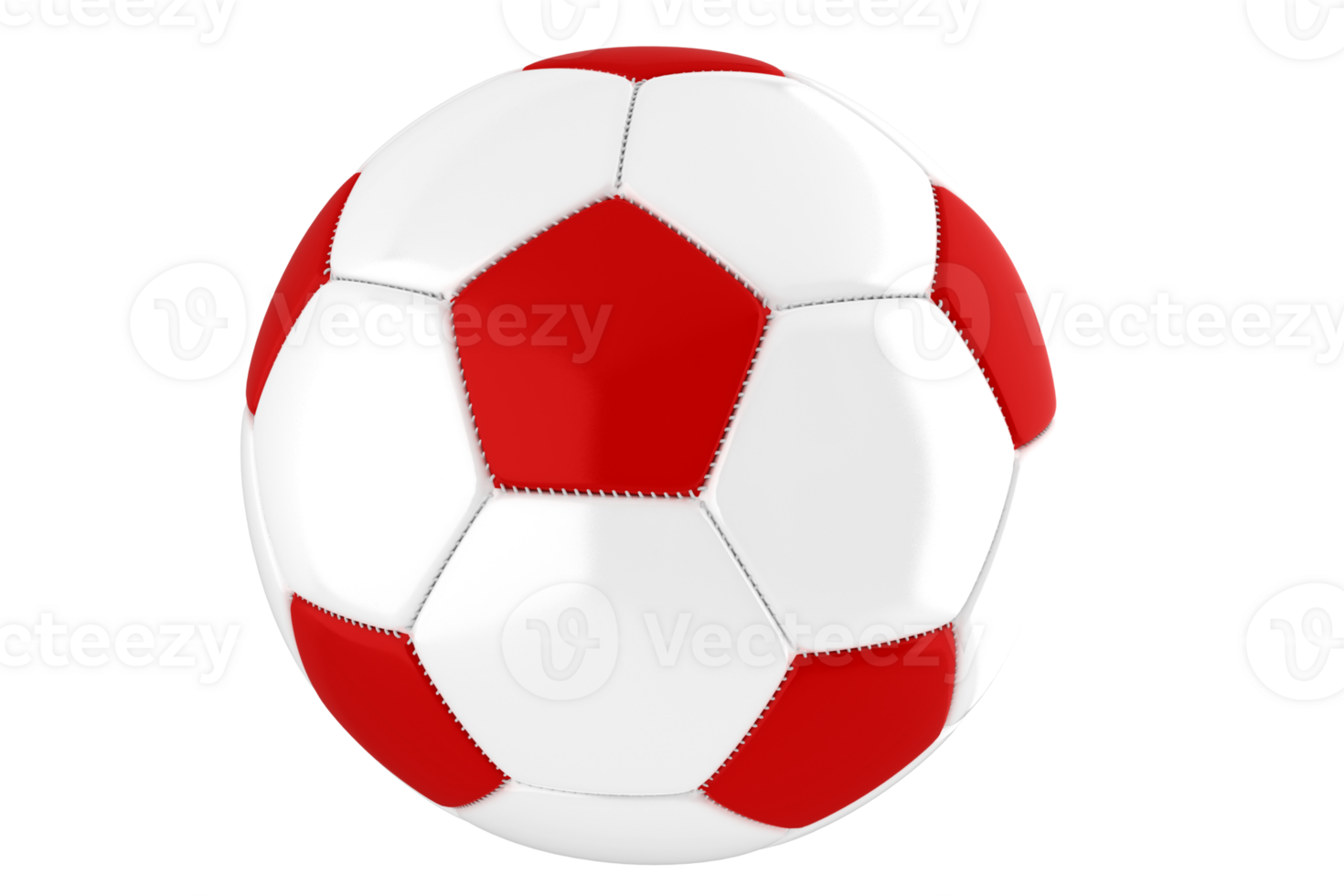 Red-White Soccer Ball 25277402 PNG