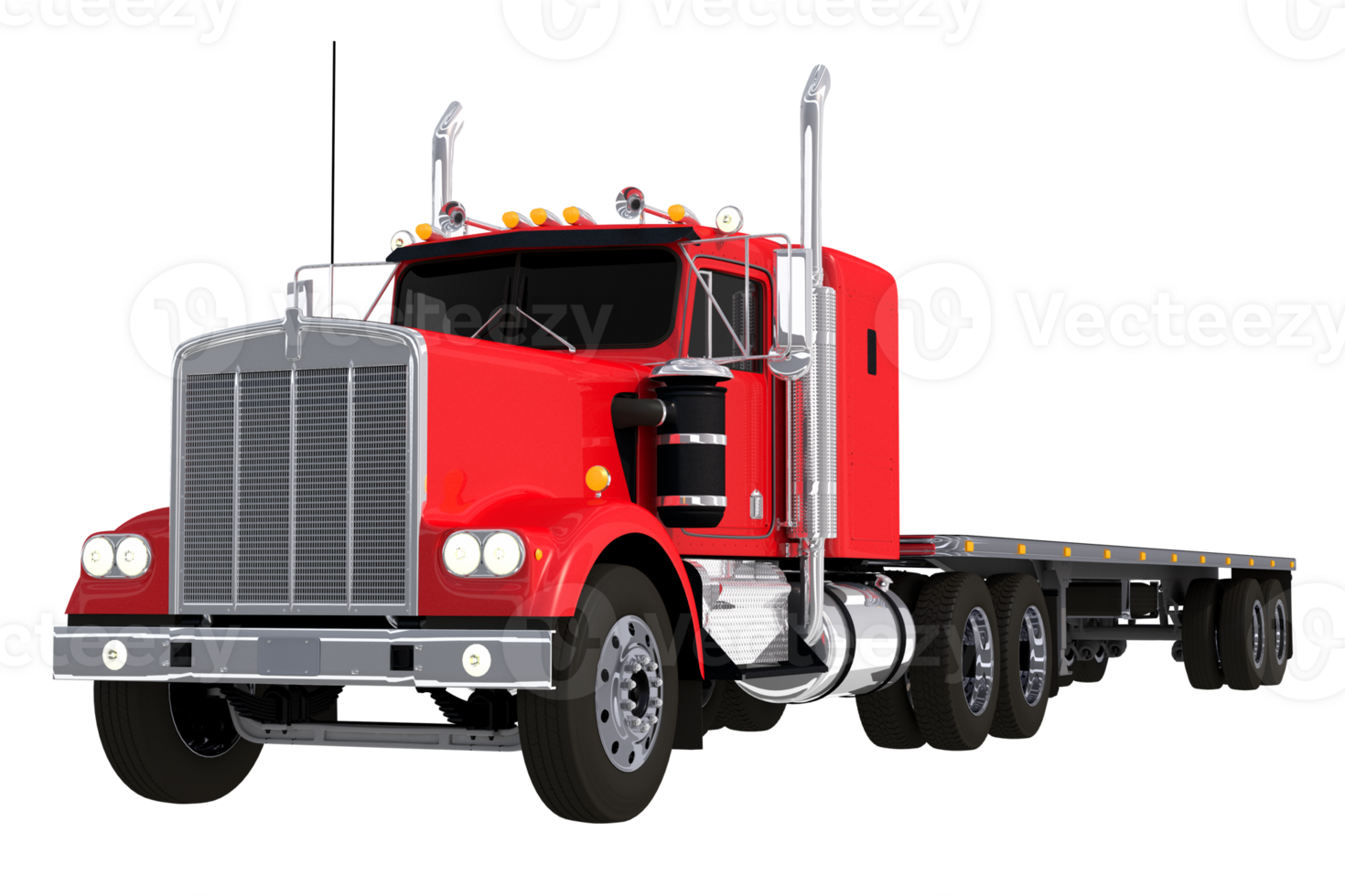 Flat Trailer Truck PNG