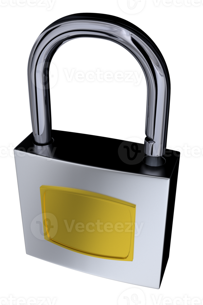 Metal Padlock PNG Graphic
