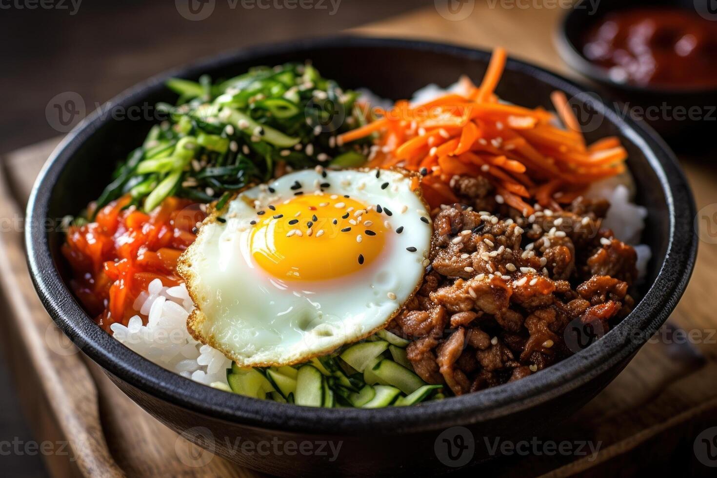 stock photo of Bibimbap sometimes romanized as bi bim bap food photography