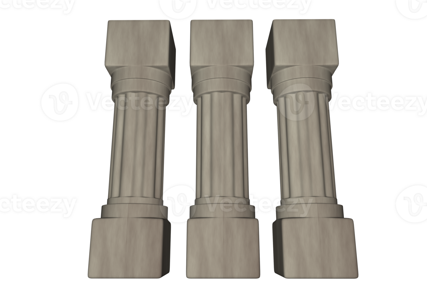 3D Columns PNG Architectural Object