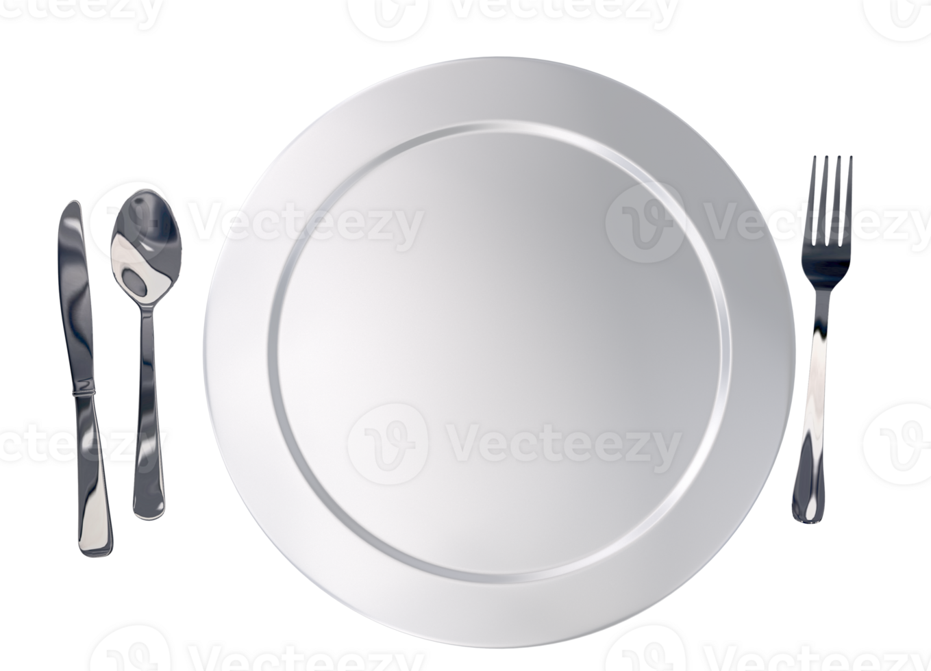 Plate and Silverware png