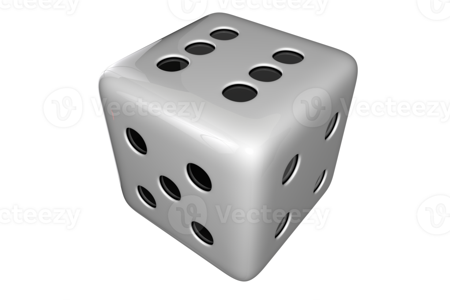 glänzend Weiß Kasino Spiele Würfel png Grafik