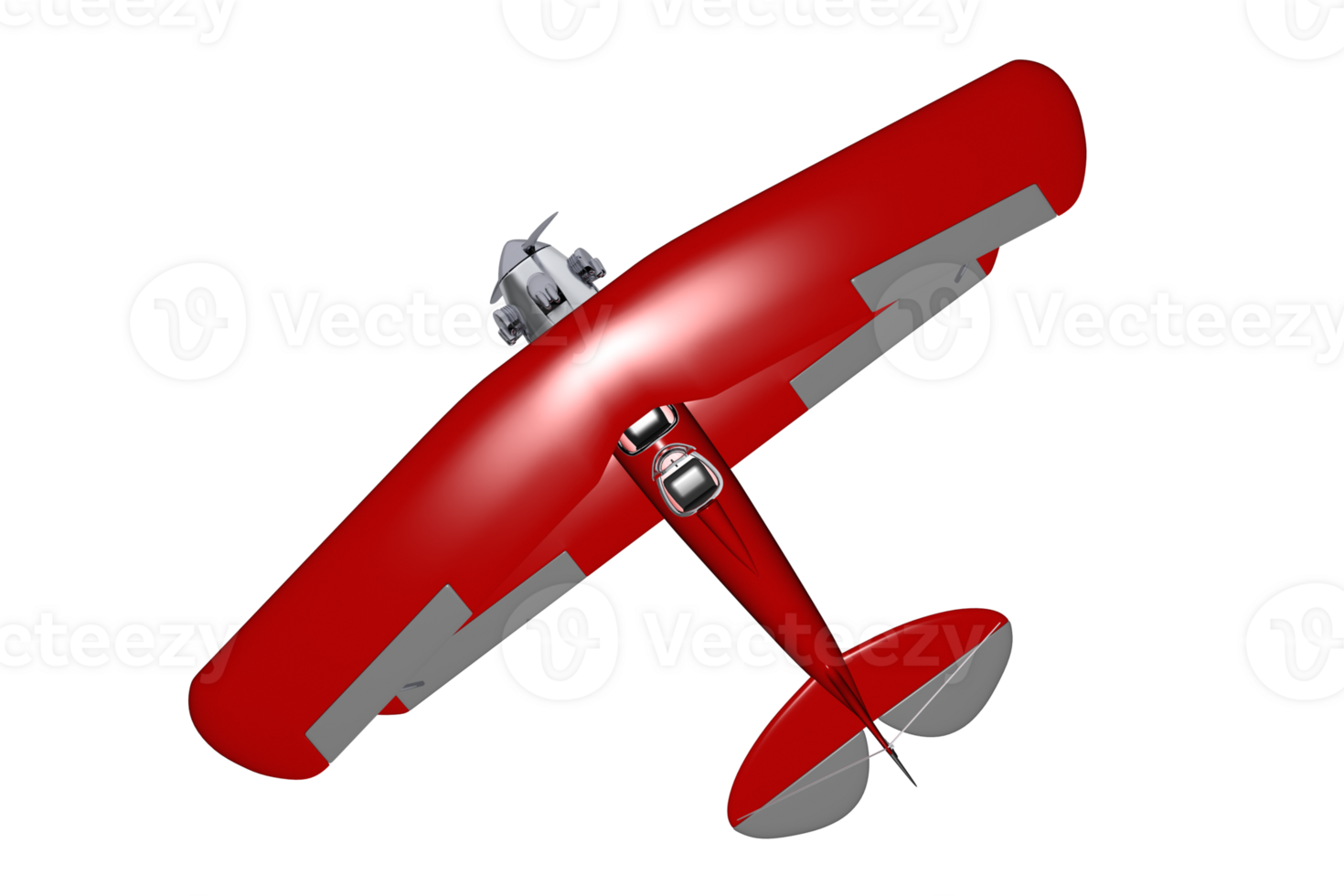 Biplane Top View PNG