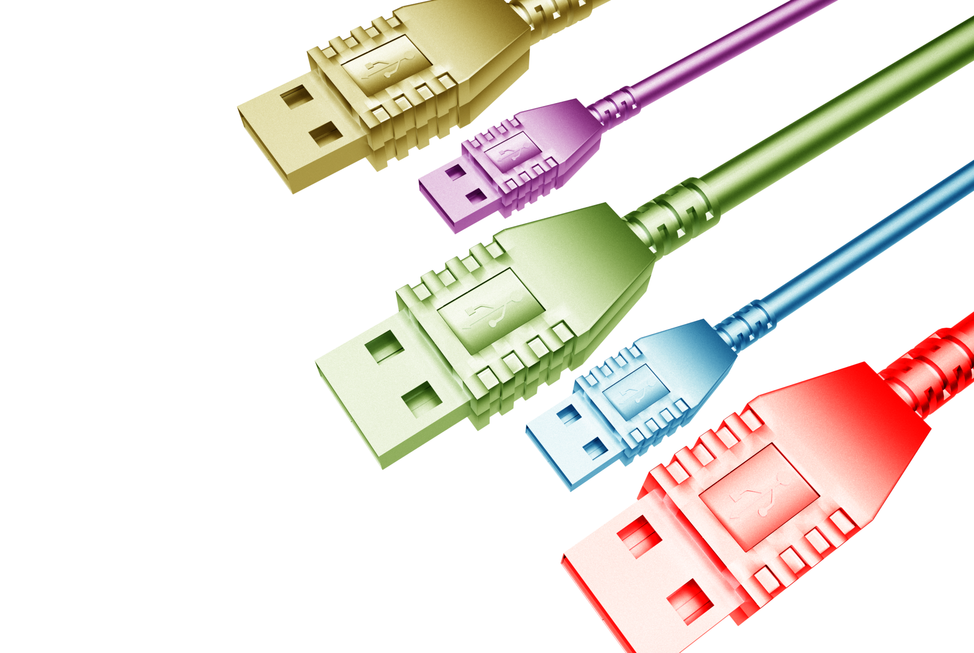 Colorful USB Cables 25278252 PNG