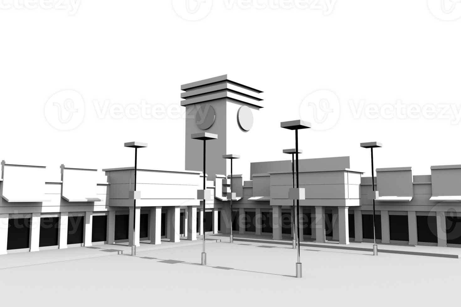 3D Plaza Model png