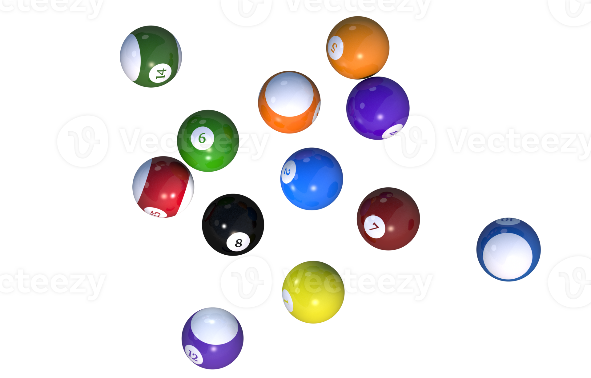 Billiard Balls Isolated PNG Illustration 25278297 PNG