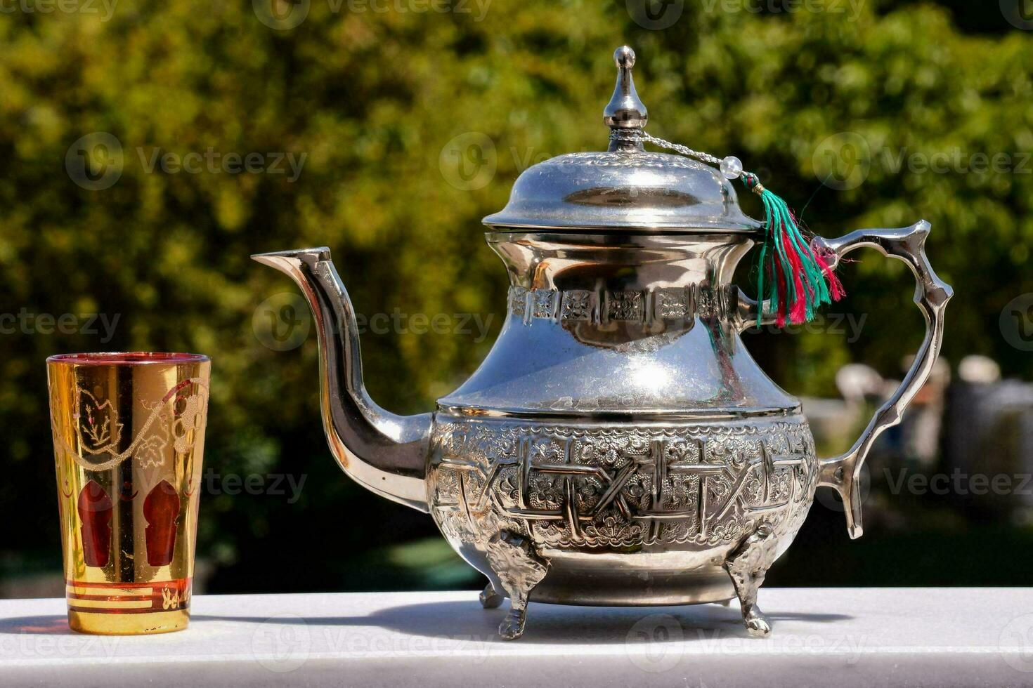 Oriental style pitcher tea photo