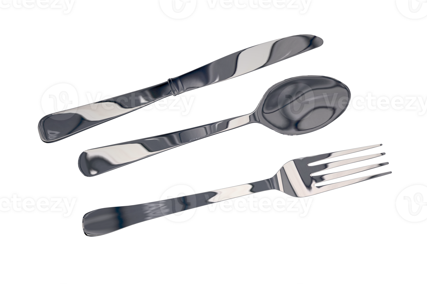 Chrome Silverware PNG Object