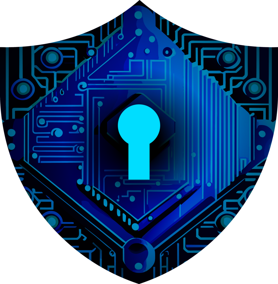 Modern Technology Shield Cybersecurity Crop-out png