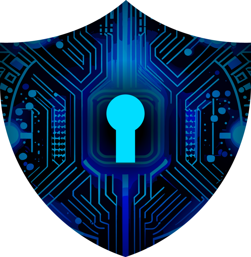 Modern Technology Shield Cybersecurity Crop-out png