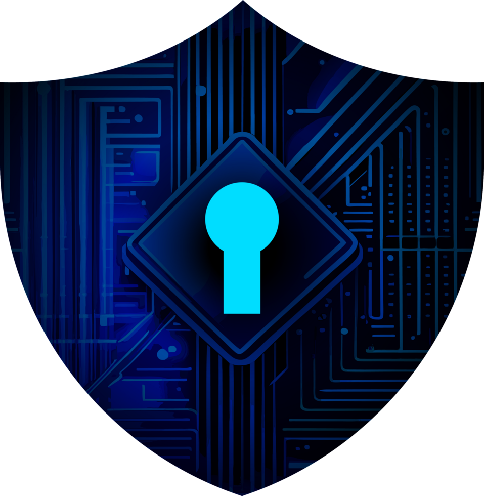 Modern Technology Shield Cybersecurity Crop-out png