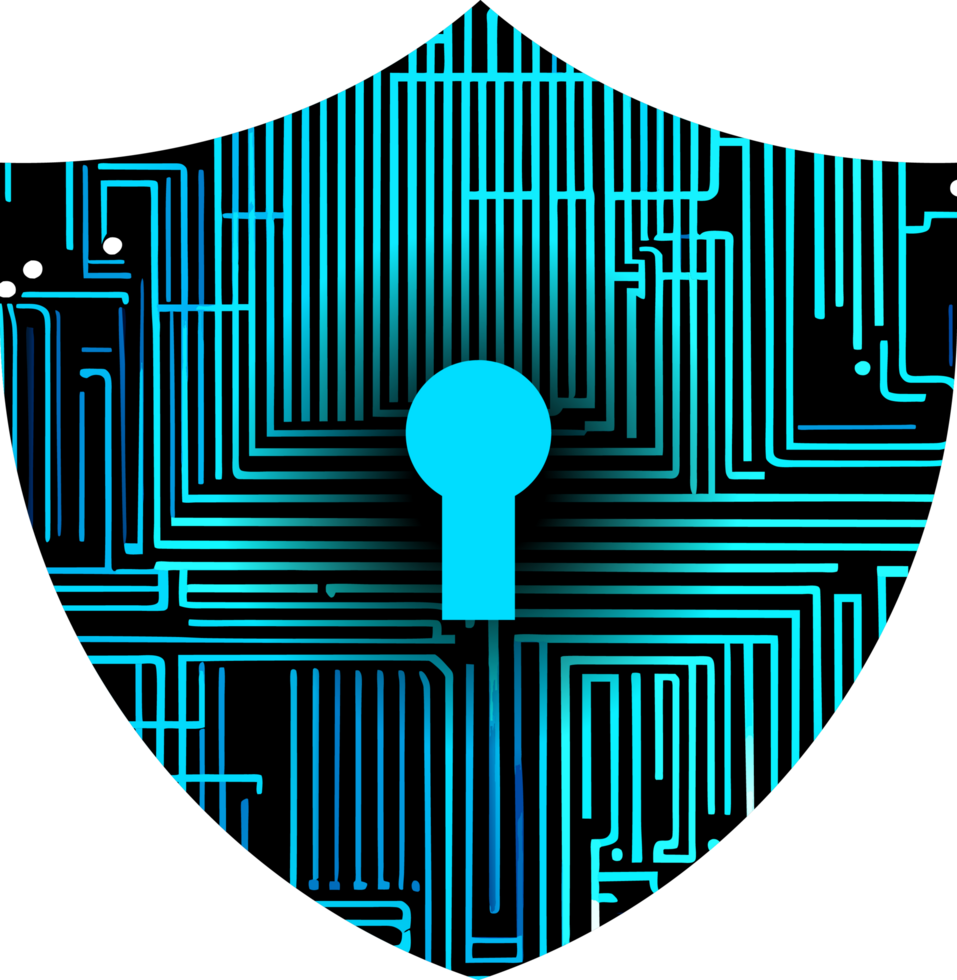 Modern Technology Shield Cybersecurity Crop-out png