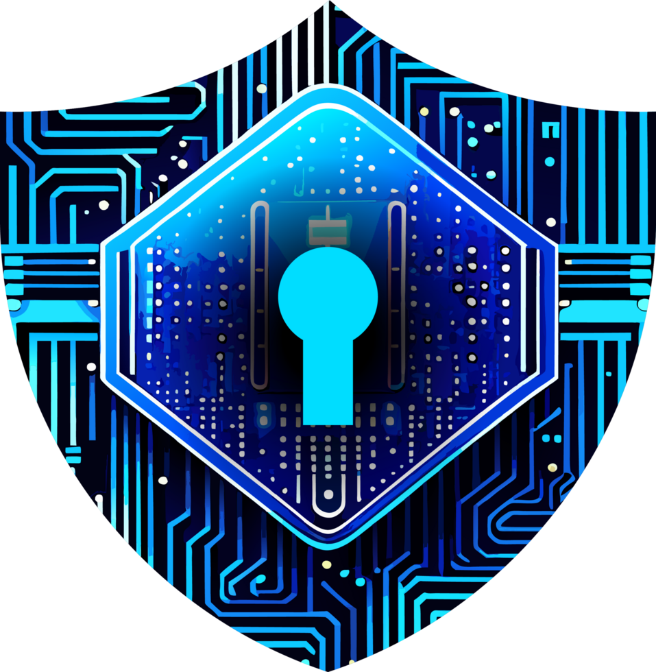 Modern Technology Shield Cybersecurity Crop-out png