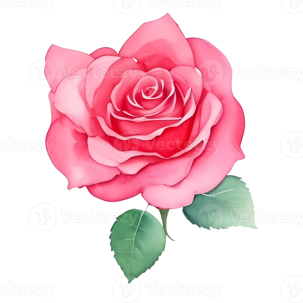 Rosa acuarela elementos. rosado flor brotes floral romántico Boda decoración png