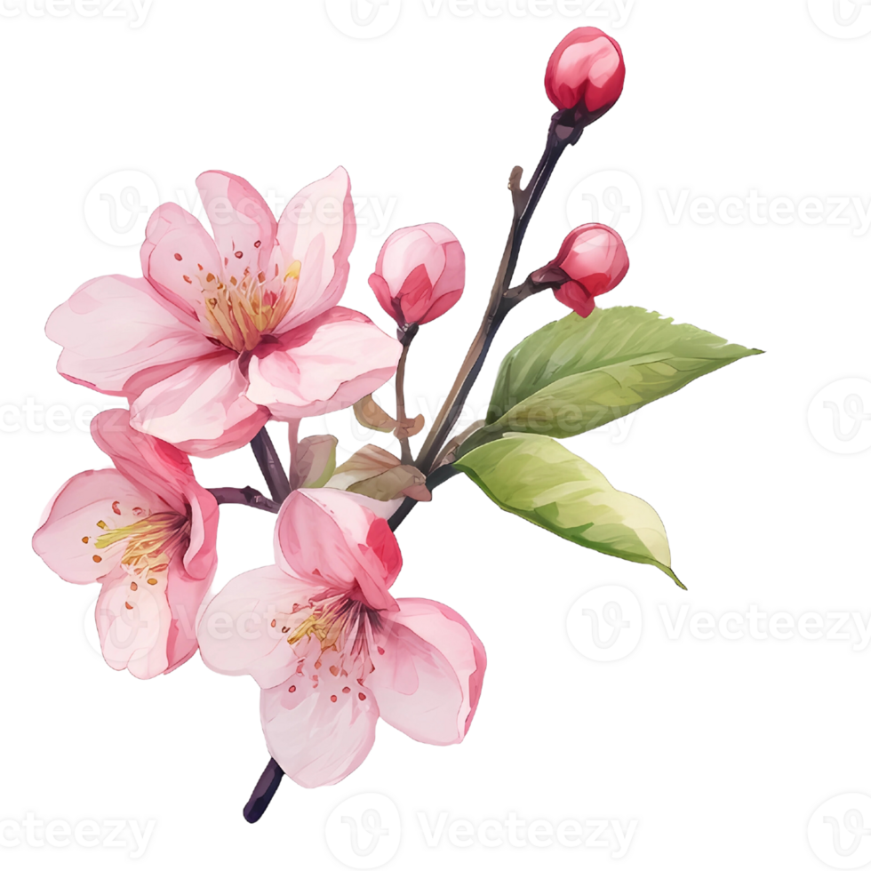 Cherry blossom watercolor png