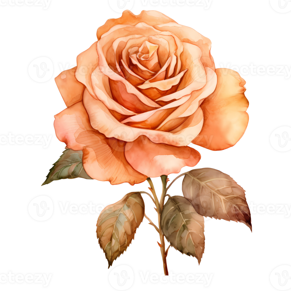 rosa oro fiore illustrazione png